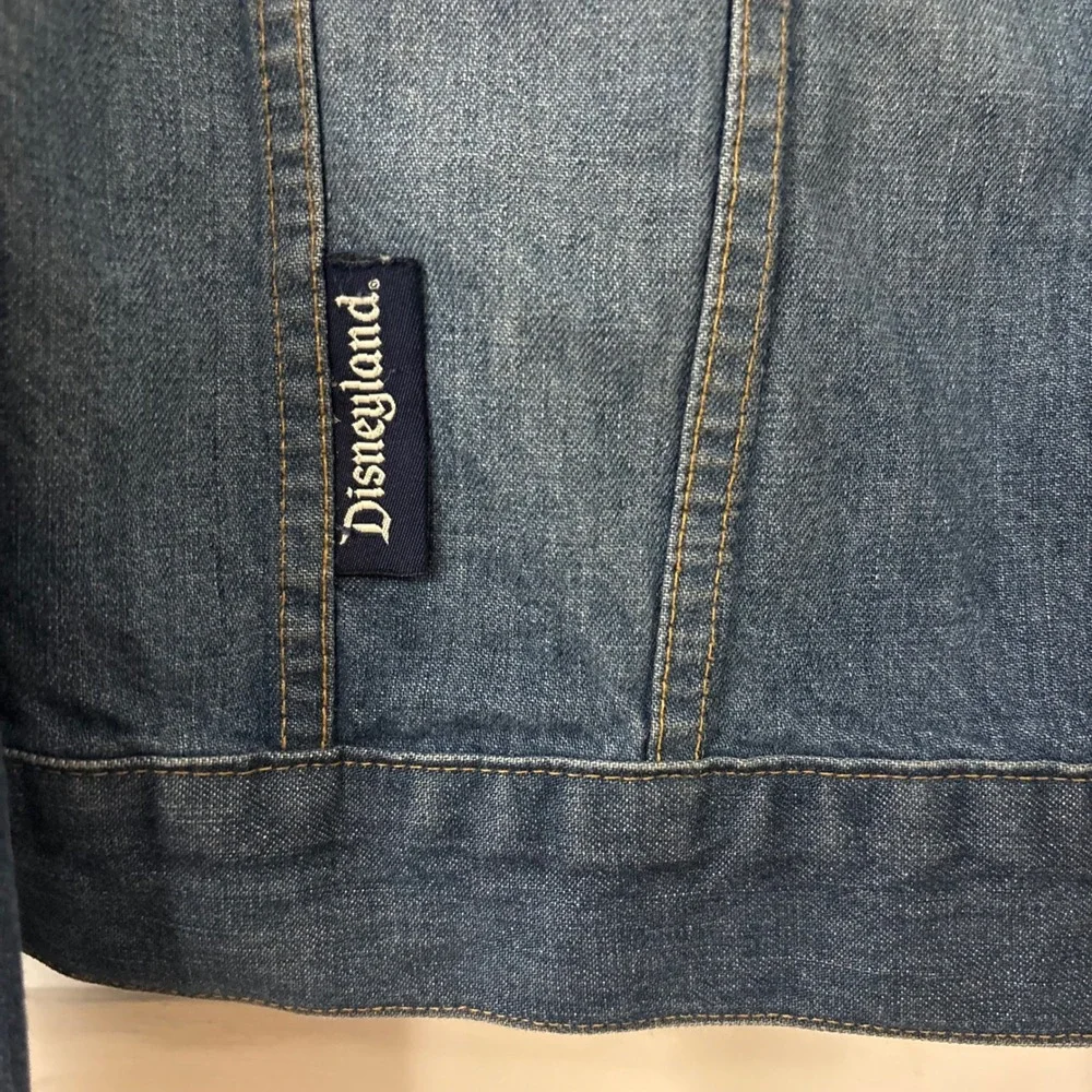 Disneyland Denim Jacket Women XXL Trucker Mickey Mouse Buttons  Disney Retro
